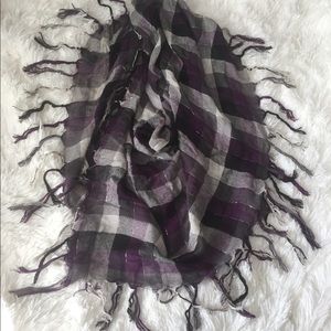 Plaid square scarf